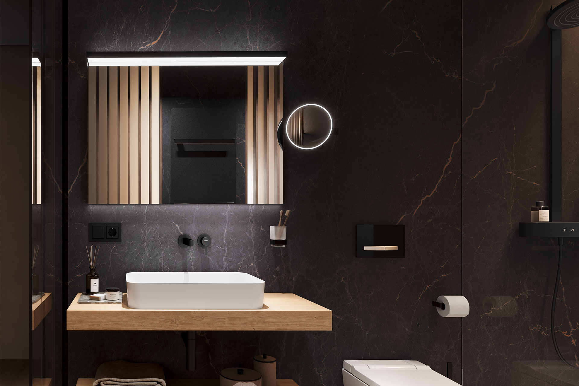 ADVANCED Line Ultimate SP – indirekter Lichtbogen erzeugt ein perfektes Licht. Lichtspiegel Gesamtansicht mit indirektem Licht oben und unten.